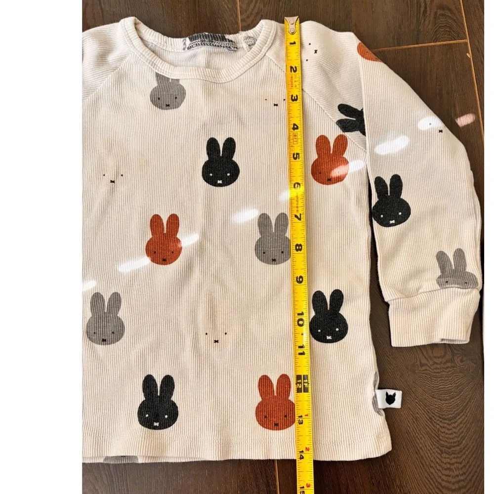 Tobias‎ & the Bear Miffy Bunny Ribbed Knit Pajama Set Kids 3T 2PC